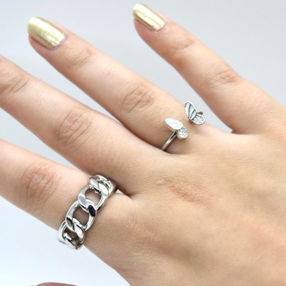 Sterling Silver Chain Ring - Picture 4 of 7